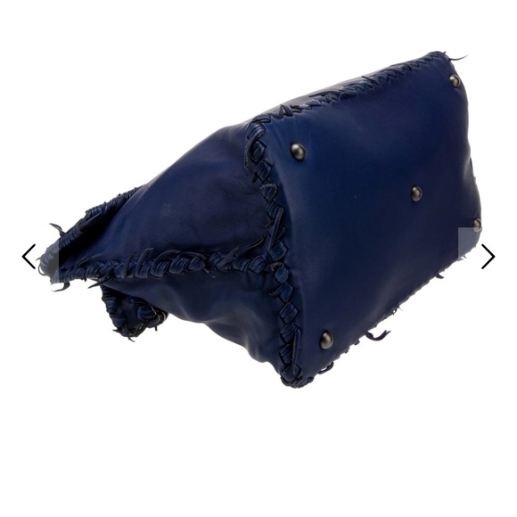 BOTTEGA VENETA Tiina Royal Blue Lambskin Shoulder Bag. MED. Like New! RT $2800 - Picture 14 of 15